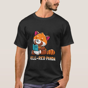 Gut roter Panda Bücherwurm beim Lesen von Büchern T-Shirt