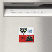 Gut / schlechte Katze - Magnet (In Situ (Geschirrspüler))