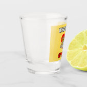 GUT! Shot Glass Caveman - Wheel Sie meins? Schnapsglas (Links)