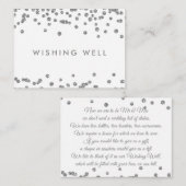 Gut Silber Imitate Glitzer Confetti White Begleitkarte (Vorne/Hinten)