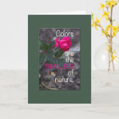 Gut Single Rosa Rose Foto Grüne Grenze Karte (Gelbe Blume)