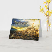 Gut spirituelles Goldenes Kreuz Karte (Gelbe Blume)