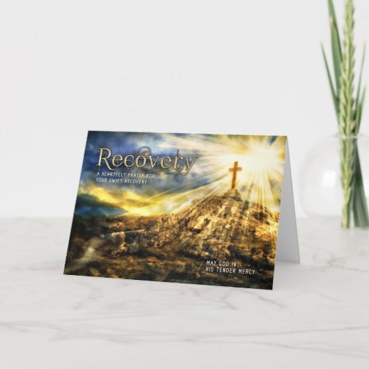 Gut spirituelles Goldenes Kreuz Karte (Vorderseite)