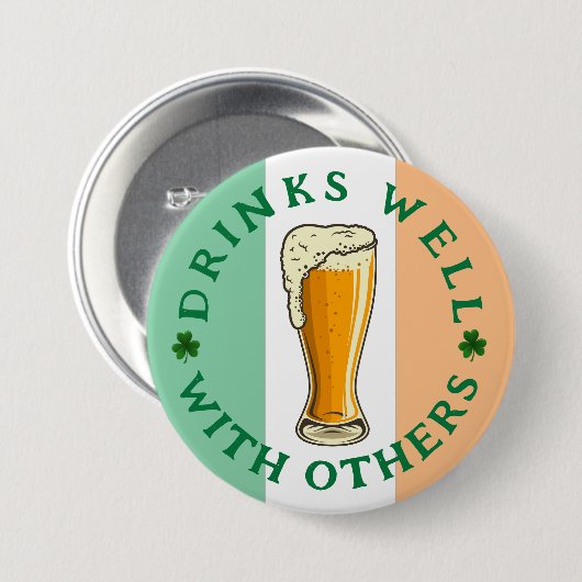 Gut trinken - St Patrick's Day Button (Vorne & Hinten)