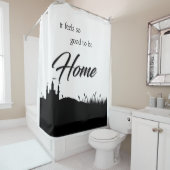 Gut, um Zuhause Schwarz-weiße Kalligrafie modern z Duschvorhang (Beispiel)