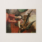 Gut und Böse: der Teufel, der eine junge Frau, 1 Puzzle (Horizontal)