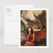 Gut und Böse: Der Teufel versucht eine junge Frau, Postkarte (Vorne/Hinten)