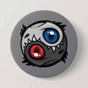 Gut-und-Böse-Drache Yin Yang Button