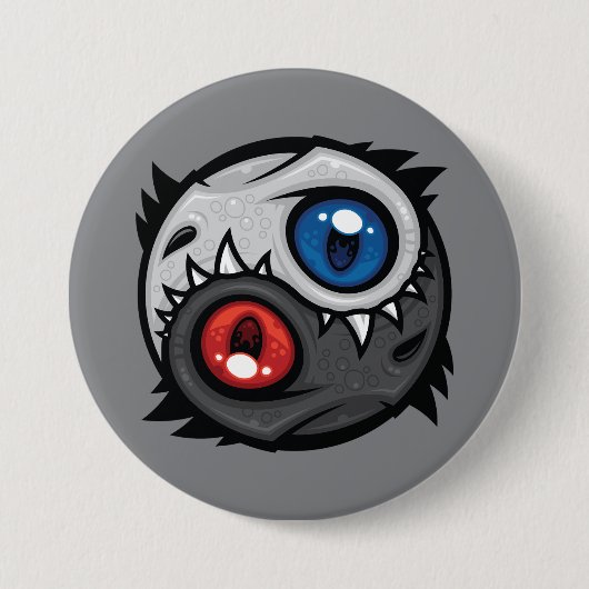 Gut-und-Böse-Drache Yin Yang Button (Vorderseite)