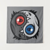 Gut-und-Böse-Drache Yin Yang Wandteppich (Vorderseite (Horizontal))