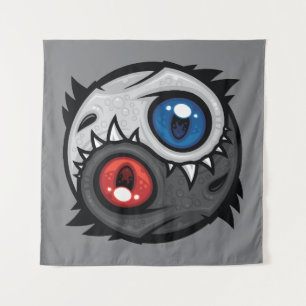 Gut-und-Böse-Drache Yin Yang Wandteppich
