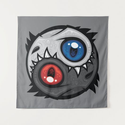 Gut-und-Böse-Drache Yin Yang Wandteppich (Vorderseite)