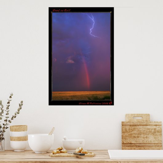 Gut und Böse Poster (Küche)