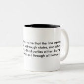 Gut und Böse Zweifarbige Tasse (VorderseiteRechts)