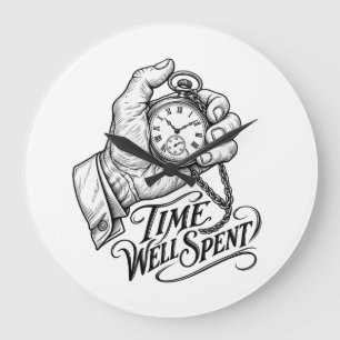 Gut verbrachte Zeit – Antike Taschenuhr Große Wanduhr