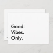Gut. Vibes. Nur. Anpassbare Texte und Farben Postkarte (Vorne/Hinten)