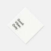 Gut. Vibes. Nur. Anpassbare Texte und Farben Serviette (Ecke)