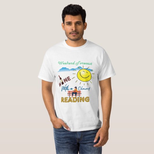 GUT! Wein und Lesen - Wochenendprognose T - Shirt (Vorne ganz)