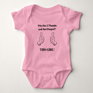 GUT! Wer 2 Daumen hat und nur gekackt - Baby Strampler