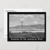 Gut Windmühle Low Wüste Schwarz und Weiß Postkarte (Vorne/Hinten)