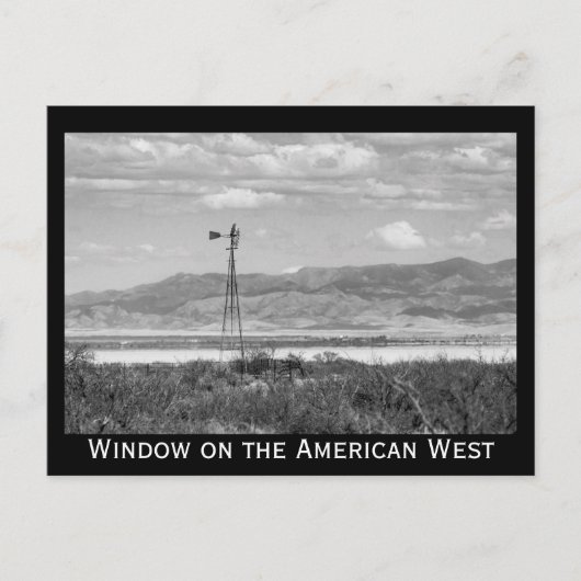 Gut Windmühle Low Wüste Schwarz und Weiß Postkarte (Vorderseite)