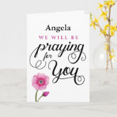 Gut, wir werden für Sie beten Karte (Gelbe Blume)