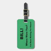 GUT, WO WARST DU? GEPÄCKANHÄNGER (Vorderseite vertikal)