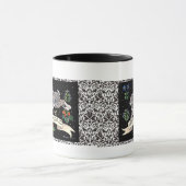 Gut-Wünsche Kaninchen-Tasse, laufender Hase mit Tasse (Zentrum)