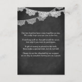 Gut wünschen | Mason Jar, Lace, Burlap, Chalkboard Begleitkarte (Rückseite)