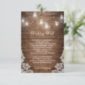 Gut wünschen | Rustikaler Holzmason Jar Lights Lac Begleitkarte (Stehend Vorderseite)