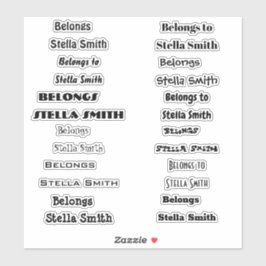 Gut zu lesen Handschriftenschrift personaliz Name Aufkleber