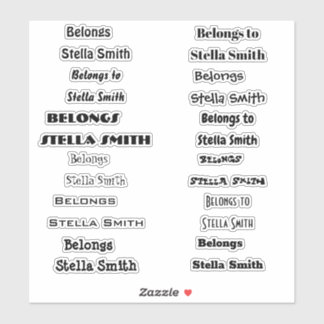 Gut zu lesen Handschriftenschrift personaliz Name Aufkleber