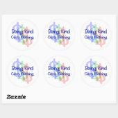 Gut zu sein kostet nichts runder aufkleber (Blatt)