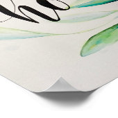 Gut, Zuhause-Poster mit Aquarell-Blätter zu sein Poster (Ecke)