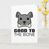 Gut zum Knochen, Hund Karte (Gelbe Blume)