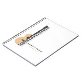 Gutar Piano Illustration Musiklehrer Notizblock (Linke Seite)