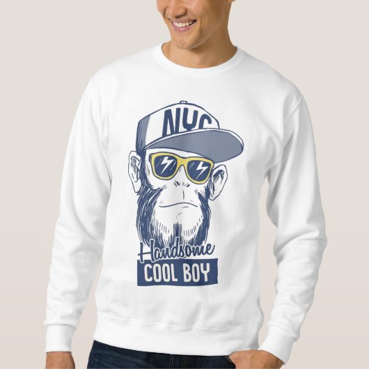 Gutaussehender Cooler Junge Sweatshirt (Vorderseite)
