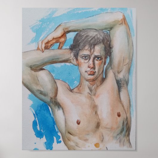 Gutaussehender Mann Poster (Vorne)