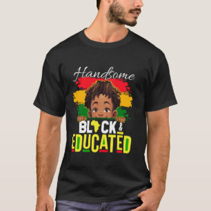 Gutaussehendes schwarzes gebildetes Schwarze Gesch T-Shirt