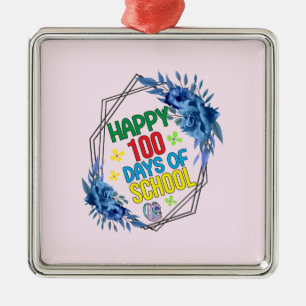 Gute 100 Schultage Ornament Aus Metall