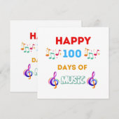 Gute 100 Tage Musik Einladung (Vorne/Hinten)
