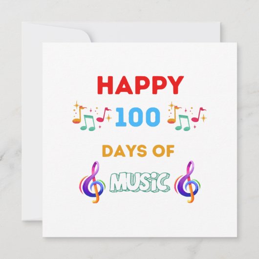 Gute 100 Tage Musik Einladung (Rückseite)