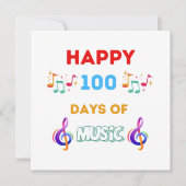 Gute 100 Tage Musik Einladung (Vorderseite)