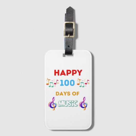 Gute 100 Tage Musik Gepäckanhänger (Vorderseite Vertikal)