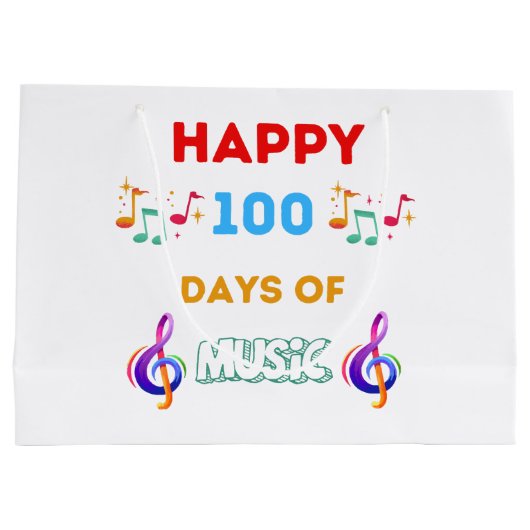 Gute 100 Tage Musik Große Geschenktüte (Rückseite)