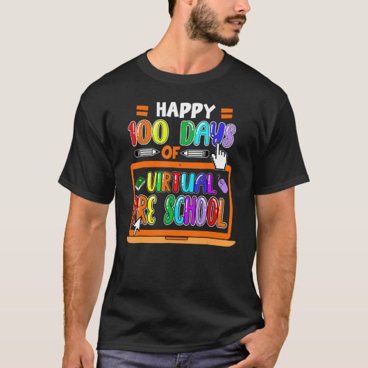 Gute 100 Tage virtueller Vorschulelementar T-Shirt (Vorderseite)