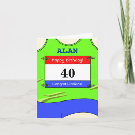 Gute 40. Geburtstagskarte für einen Läufer Karte