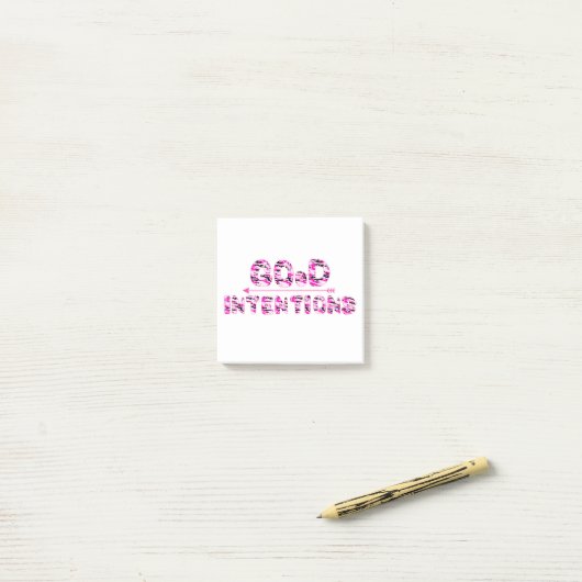 Gute Absichten Post-it Klebezettel (Auf Schreibtisch)