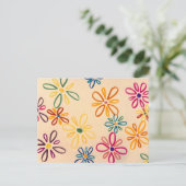 Gute Abstrakte Blume Postkarte (Stehend Vorderseite)