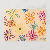 Gute Abstrakte Blume Postkarte (Rückseite)